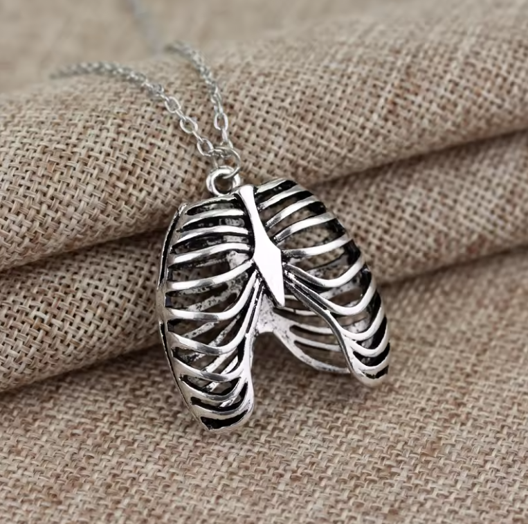 Rib Cage & Heart Necklace