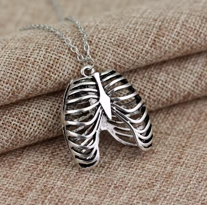 Rib Cage & Heart Necklace