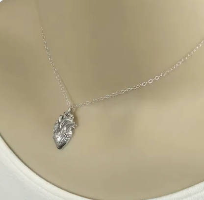 Rib Cage & Heart Necklace