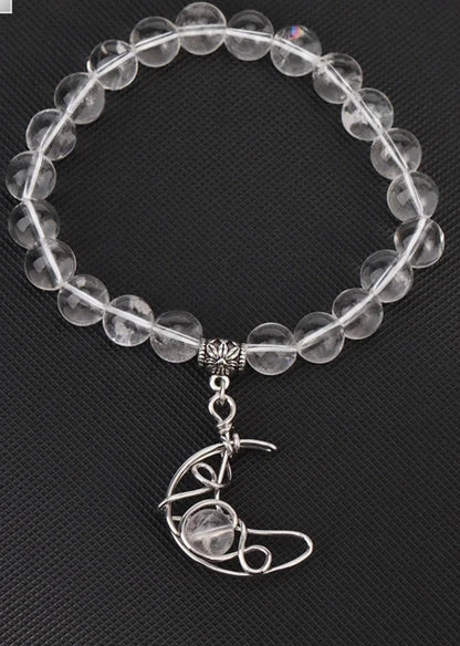 Crescent Moon Stone Bead Bracelets