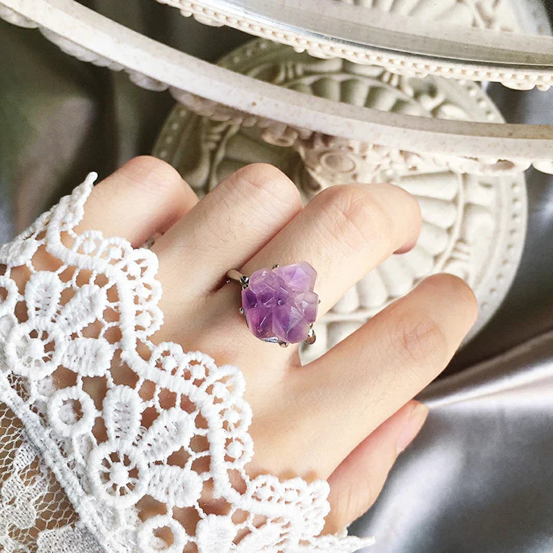 Amethyst Cluster Ring