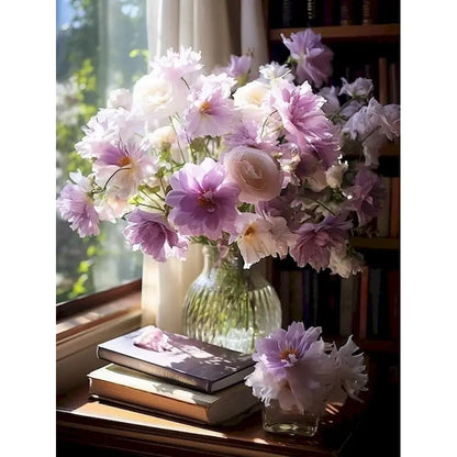 GATYZTORY DIY Crafts Painting By Numbers Flower Kit On Canvas Picture By Numbers Oil Painting For Living Room Wall Art Home Deco