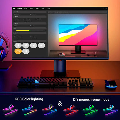 Smart Gaming LED Strip Lights Computer Sync Light Strip Monitor RGB Screen LED Backlight For Gaming Room Atmosphere Decor