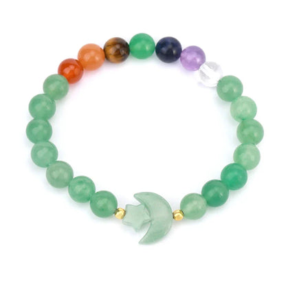 Crescent Moon Stone Bead Bracelets