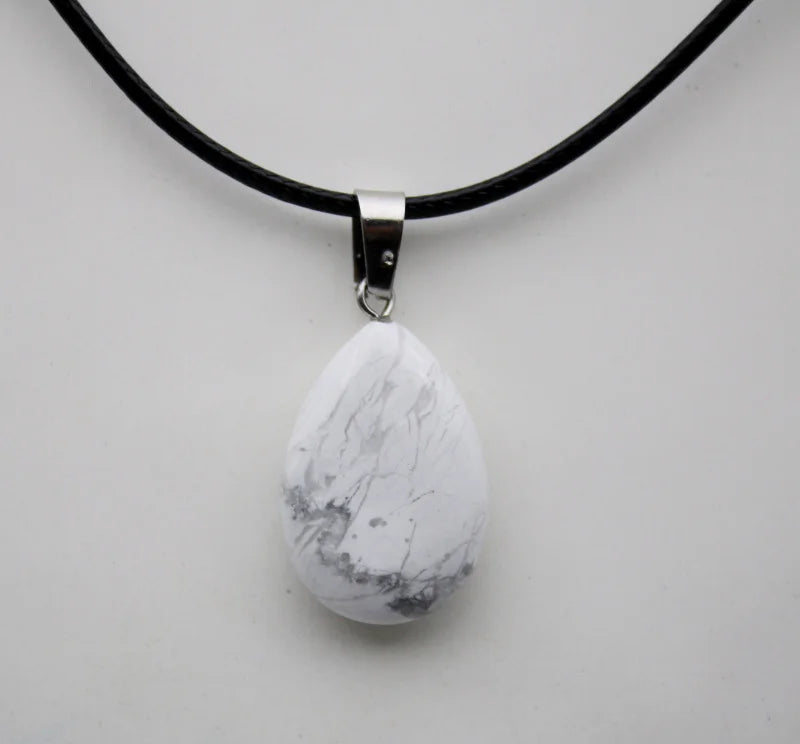 Crystal Teardrop Pendant Necklace