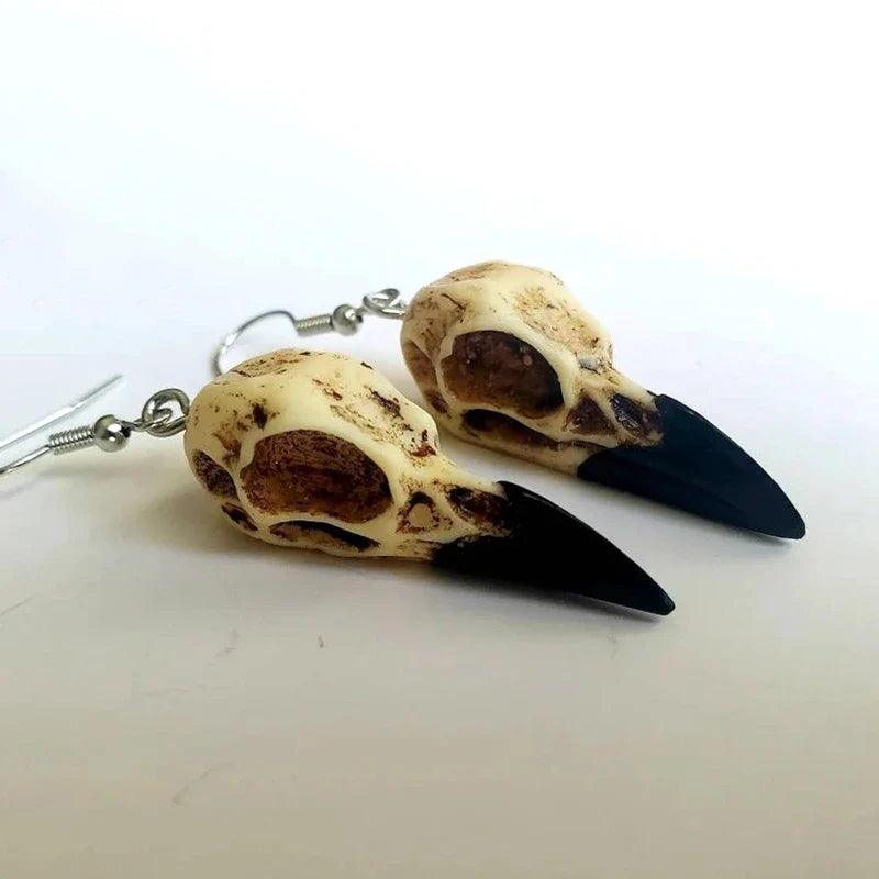 Raven Skull Earrings