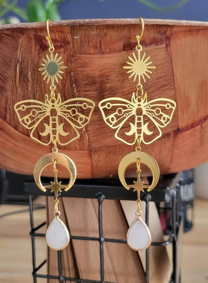Assorted Moth & Butterfly Dangle Earrings