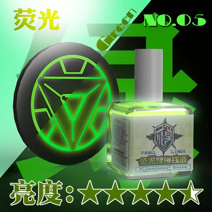 Fluorescent Color Liquid Paint Eco- Friendly Water-Based 18ML Model Panel Line Coloring Tool