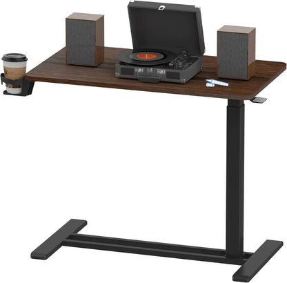 Electric Standing Desk with Drawers, Glass Adjustable Height