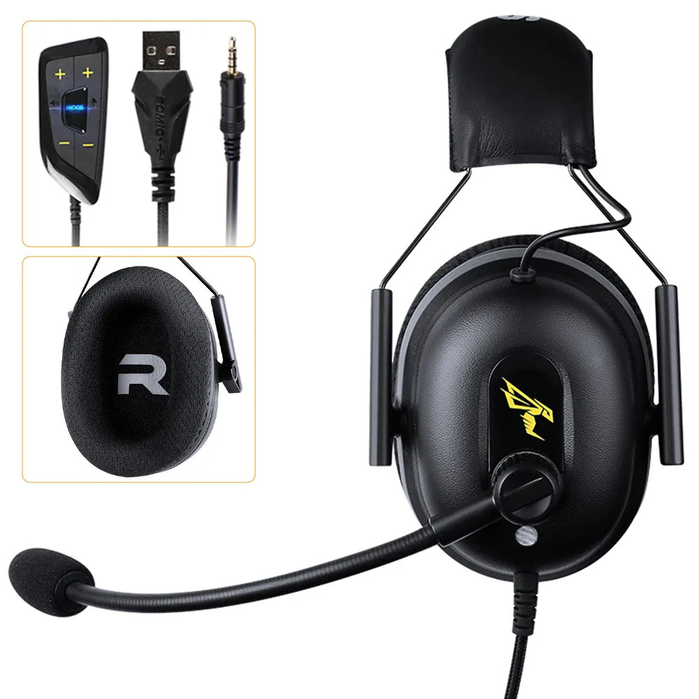 Somic/Mpow G936N 7.1 Surround Sound Gaming Headset for PS5/PS4/PC Computer Gamer Noise Cancelling Mic USB/3.5mm Wired Headphone