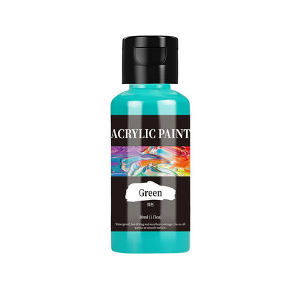 24 Colour Acrylic Paint Colors Bottled Acrylic Paint Set Paint For Fabric Clothing Painting Rich For Leather DIY Pigment