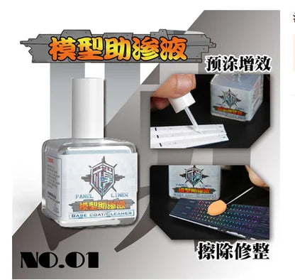 Fluorescent Color Liquid Paint Eco- Friendly Water-Based 18ML Model Panel Line Coloring Tool