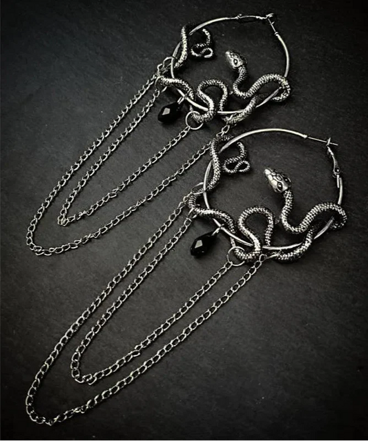 Snake Hoop Earrings