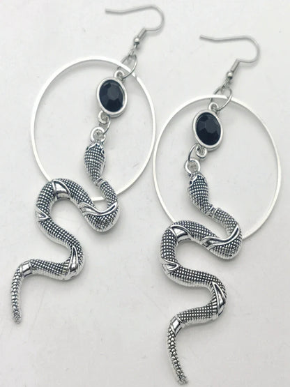 Snake Hoop Earrings