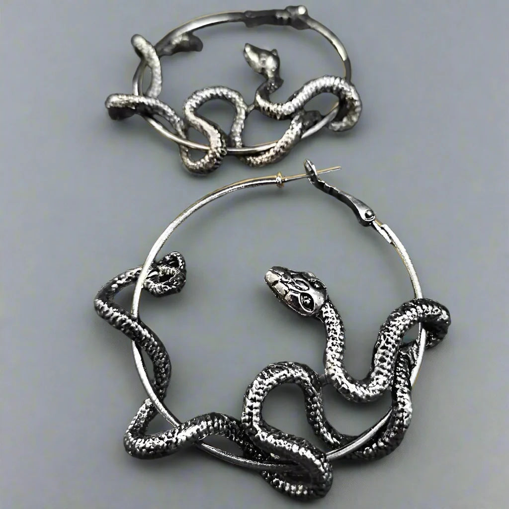 Snake Hoop Earrings