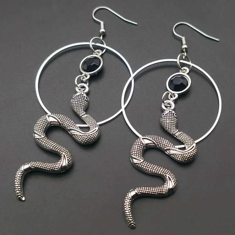 Snake Hoop Earrings