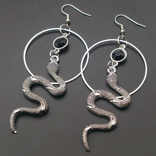 Snake Hoop Earrings