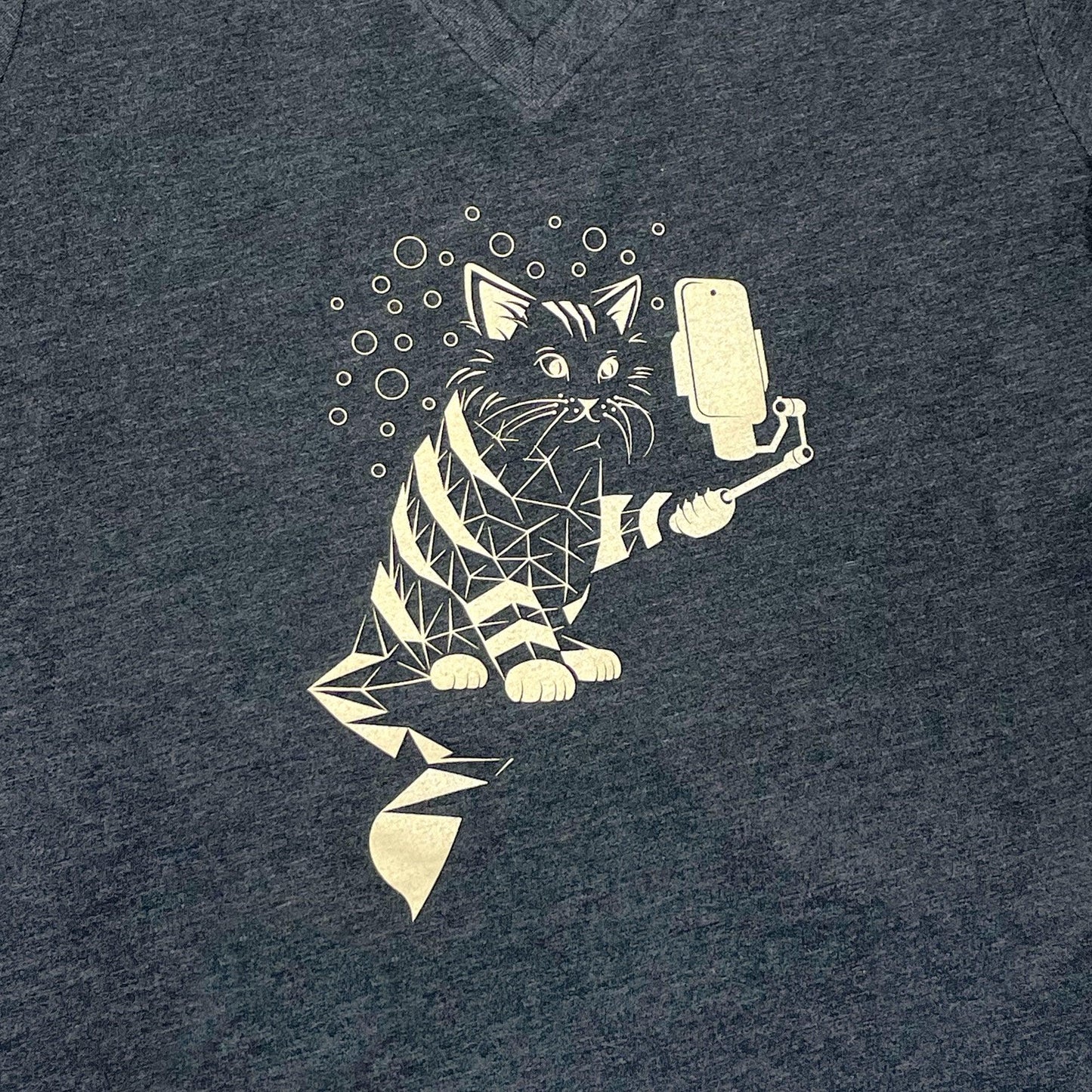 Snap Cat Womens V-neck T-shirt