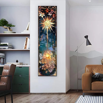 Witchy Sun & Moon Banner Tapestry