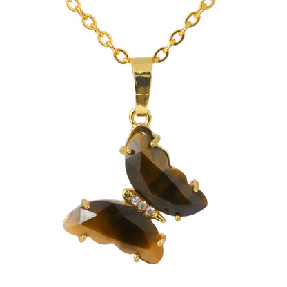 Crystal Butterfly Necklace & Ring