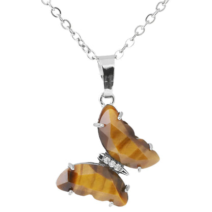 Crystal Butterfly Necklace & Ring