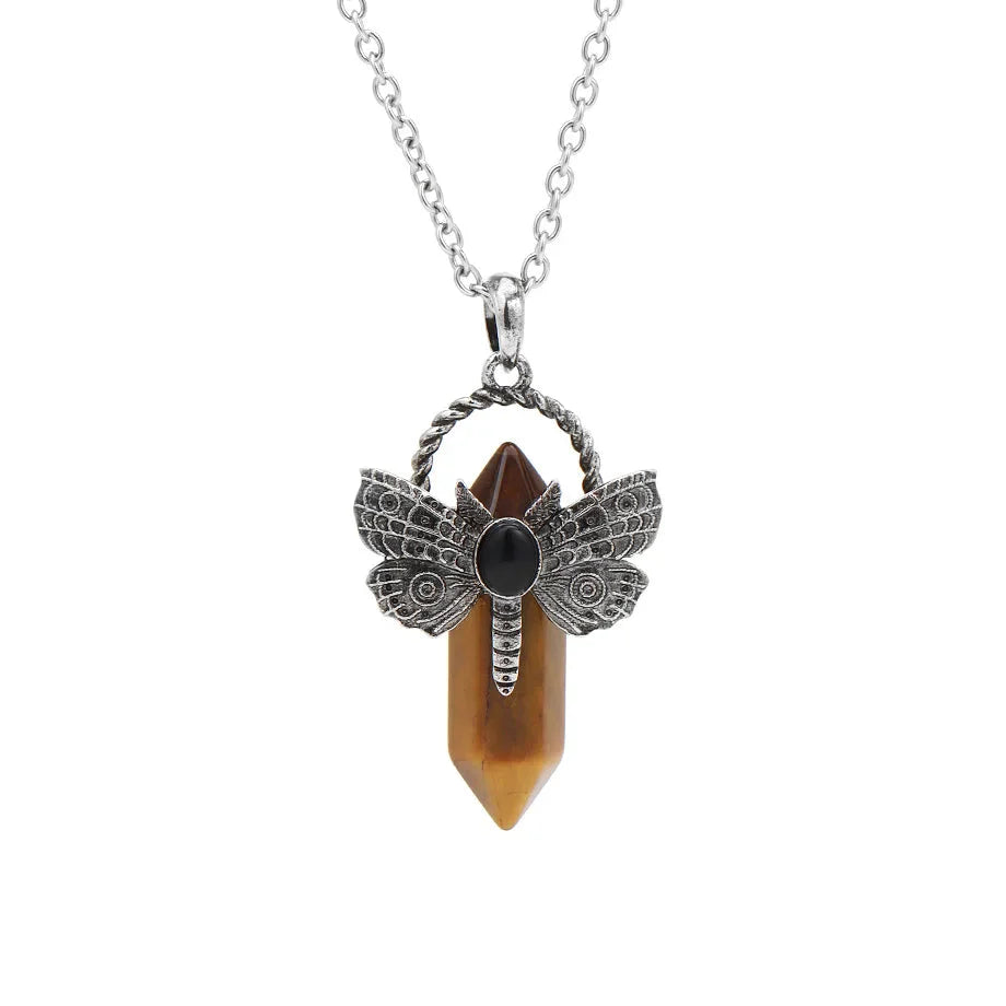 Moth Crystal Necklace