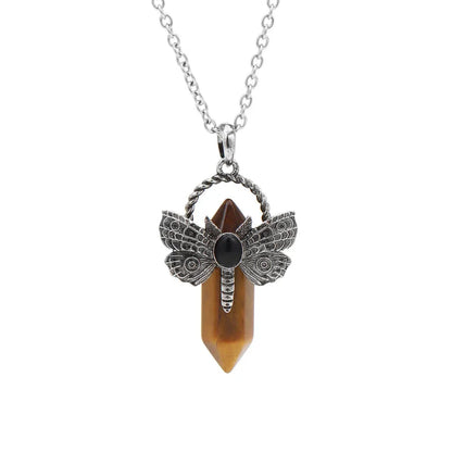 Moth Crystal Necklace