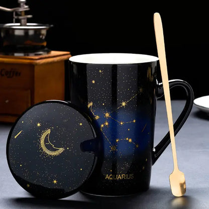 12 Constellations Creative Mug w/ Spoon
