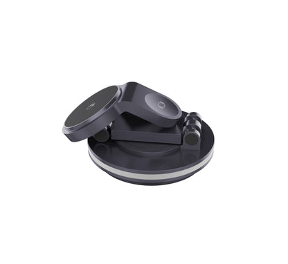 Foldable 4-in-1 Magnetic Wireless Charging Station with 7-Color Night Light for iPhone, Apple Watch & AirPods