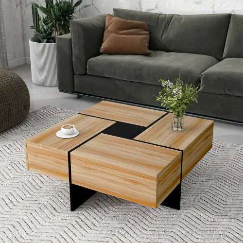 Sleek Slider Coffee Table with Secret Storage