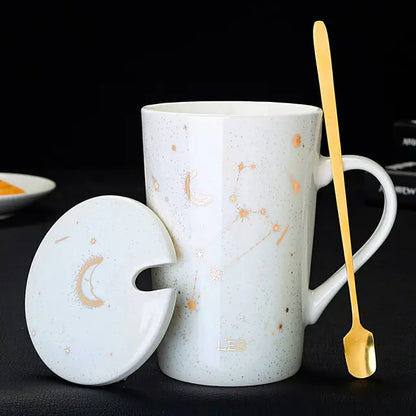 12 Constellations Creative Mug w/ Spoon