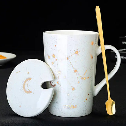 12 Constellations Creative Mug w/ Spoon