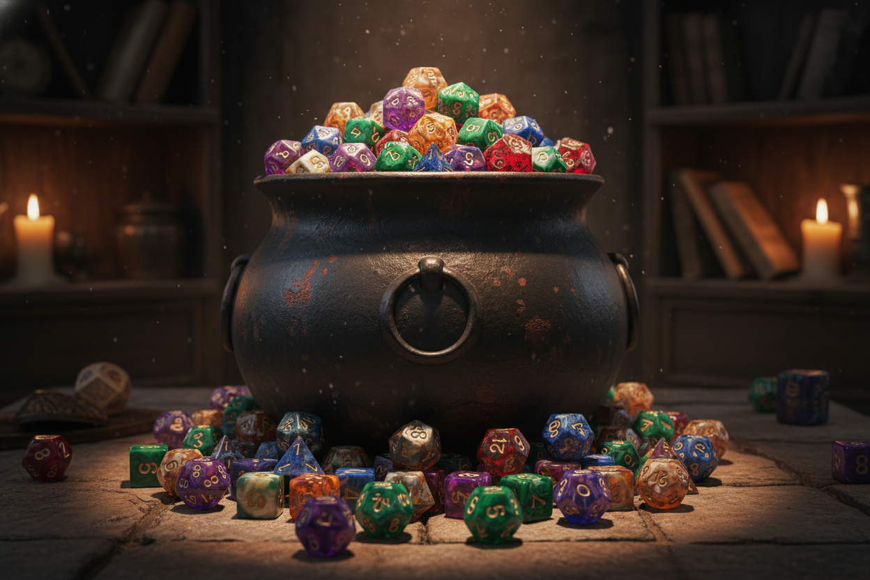 A cauldron full of Dice