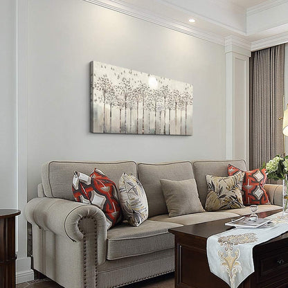 Stunning Abstract Canvas Wall Art with Trees and Birds - Perfect for Living Room, Kitchen, Office & Bedroom Décor - Large Modern Home Decoration Prints