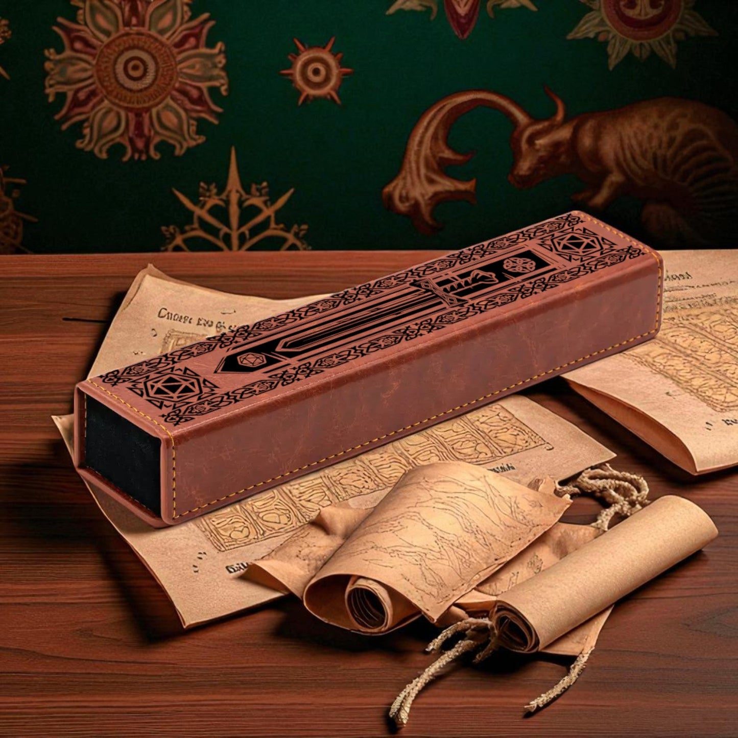 Fighter Faux Leather Dice Vault