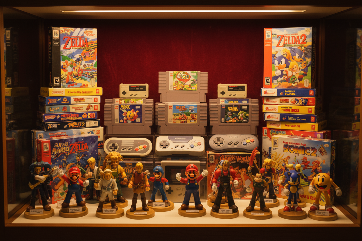 Add video game character figurines