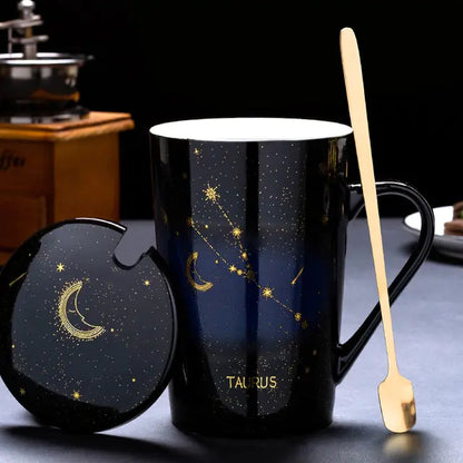 12 Constellations Creative Mug w/ Spoon