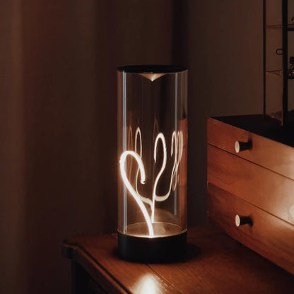 AUGE Light Minimalist Cordless LED Table Lamp, White, Gray