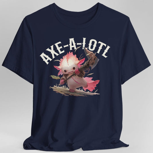 Axe-A-Lotl Funny Axolotl DnD T-Shirt