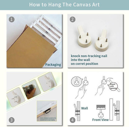 Stunning Blue Sea Moon Landscape Canvas Wall Art - Large Ready-to-Hang Modern Decor for Living Room (20x40 Inch)