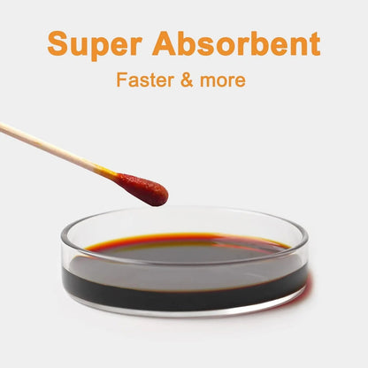 100Pcs Soft Bag Wood Cotton Swab