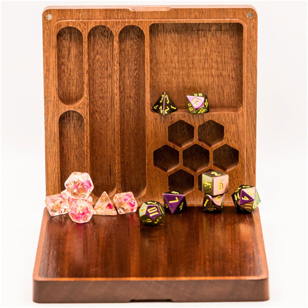 2-in-1 Bamboo Dice Tray & Vault