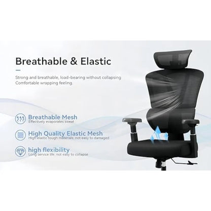 Ergonomic Office Chairs, Home Office Desk Chairs,Black Mesh Office Chair Good for Gaming, Business Meeting, Indoor.