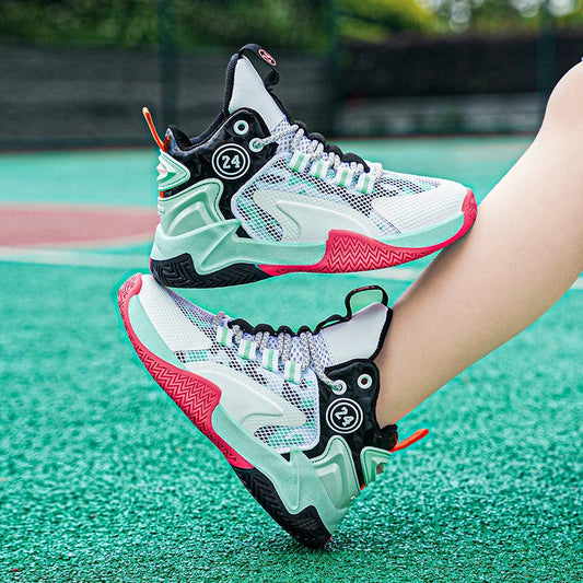 Boys' basketball shoes teenagers' mesh breathable sports shoes