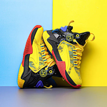 Boys' basketball shoes teenagers' mesh breathable sports shoes