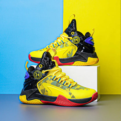 Boys' basketball shoes teenagers' mesh breathable sports shoes