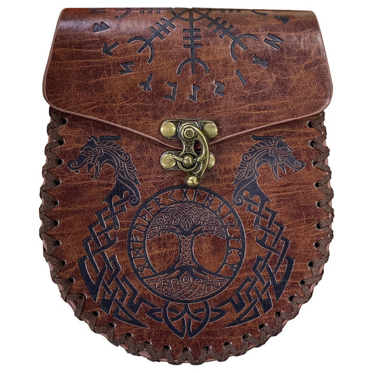 Vintage Viking Coin Purse: Medieval Belt Bag Style