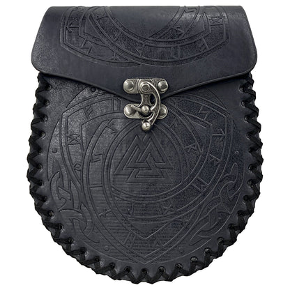 Vintage Viking Coin Purse: Medieval Belt Bag Style