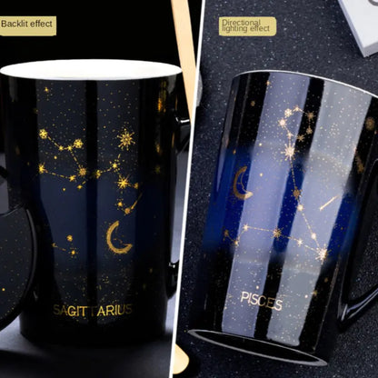 12 Constellations Creative Mug w/ Spoon