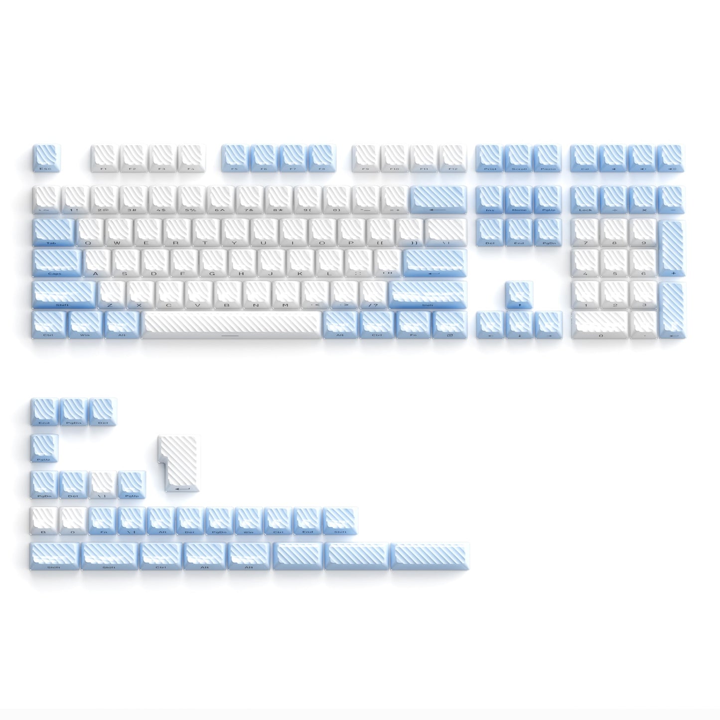 XVX Magic Wave Series OEM Profile Side-Print Ice-Cube Keycap Set (136-Key)